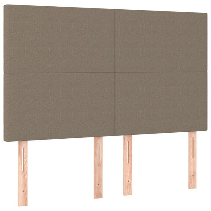 VidaXL Bed Frame with Headboard Taupe 140x200 Cm Fabric3124899