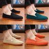 Scarpe da Uomo Taglia Grande Mocassini Piatte Pantofole Tessuto Slip-on Uomo Scarpe da Guida Stile Estivo Morbide Uomo