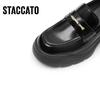 STACCATO Women's Block Heel Slip-On Loafers