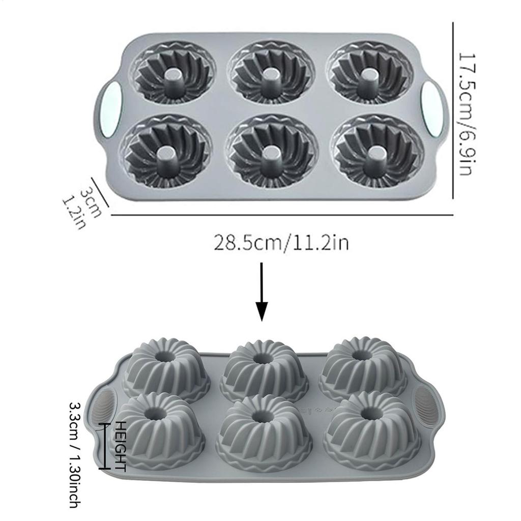 6-hole Silicone Mold Flower Wreath Ice Mold Reusable Christmas Wreath Ice Tray Silicone Molds Pumpkin Donut Chocolate DIY Mold