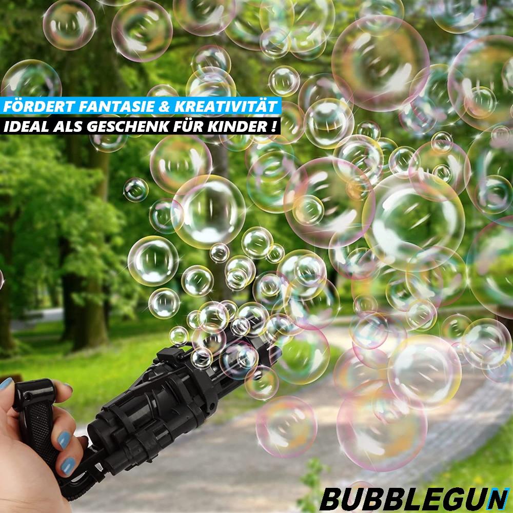 BUBBLEGUN Seifenblasenmaschine Seifenblasenpistole Seifenblasen Gun schwarz