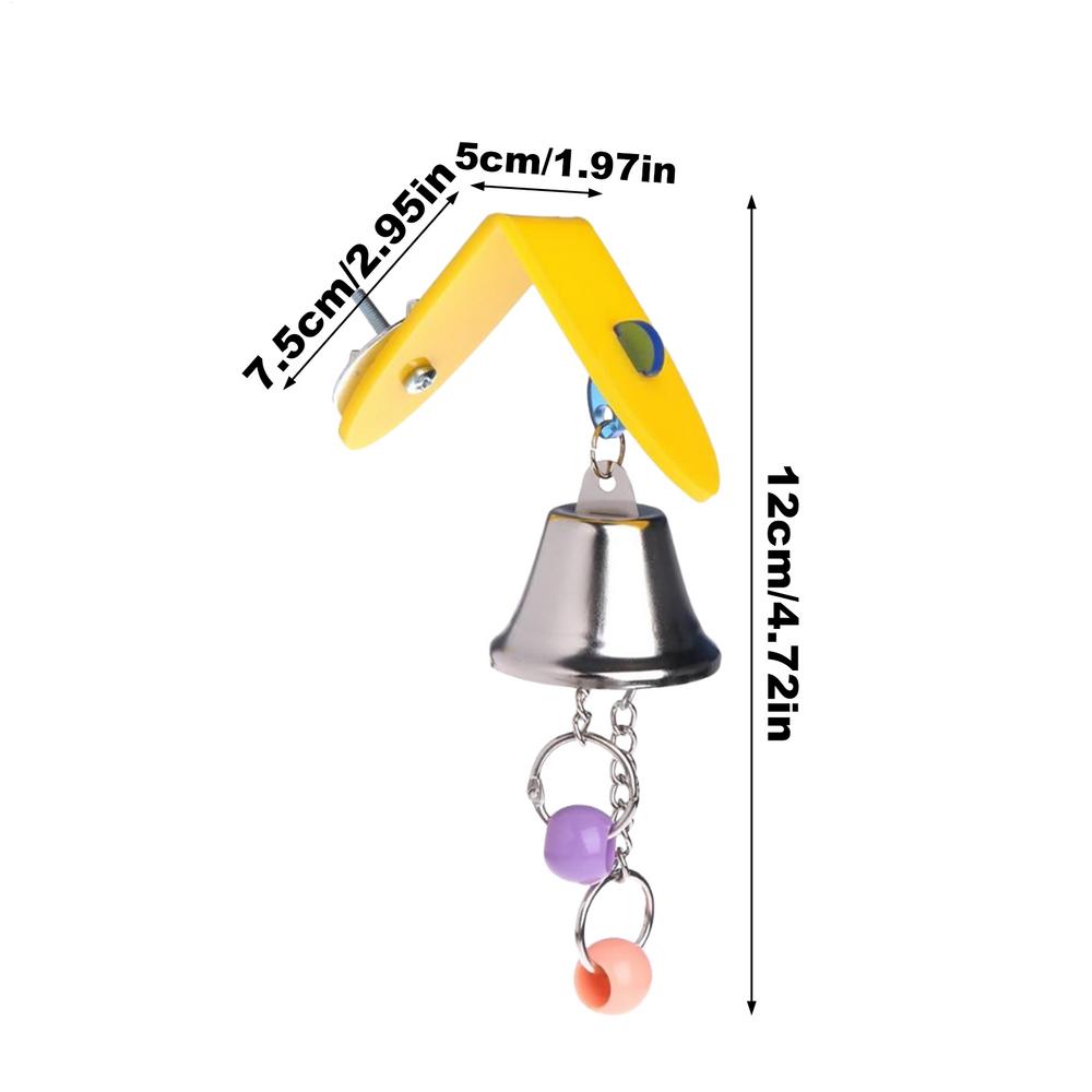 

1PC Parrot Bell Toys Birds Chewing Hanging Swing Cage Toy Bite Accessories Parakeet Beads Cockatiel Play Pet Bird Supplies