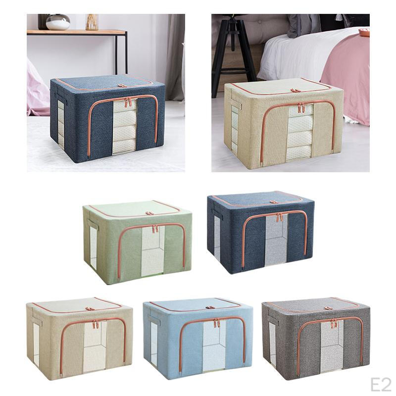 66L Clothes Storage Bag, Reinforced Waterproof Dustproof Basket with Large Capacity for