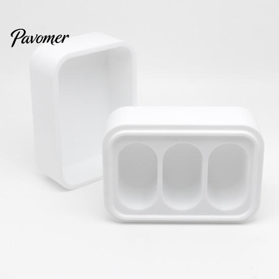 Portable Travel Container for Sticks Solid Antiperspirant Cream Storage Case, 3 Slots Waterproof PLA Organized Scented Paste Display Box Organizer,