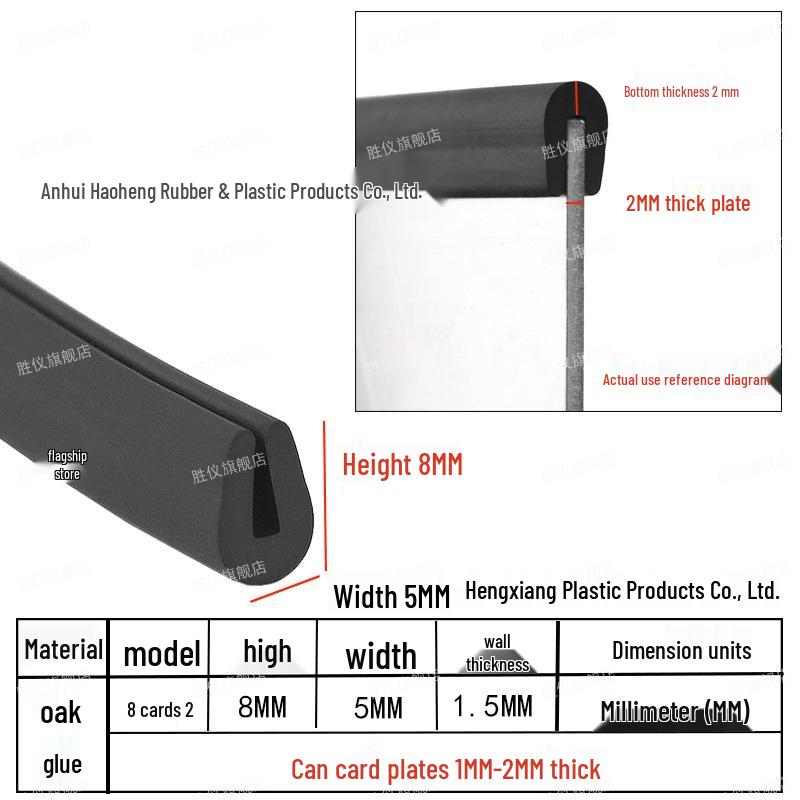 U-Shaped Rubber Anti-Collision and Edge Trim Sealing Strip