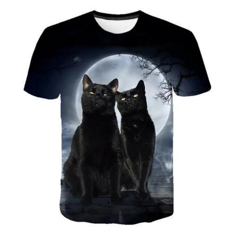 2024 Men/woman High Quality Brand T-shirt Hombre New Men T-shirt Casual Short Sleeve O-neck Fashion Funny Cat Printed 3D T Shirt