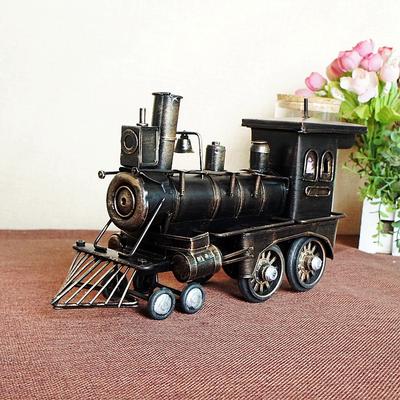 Iron Black Locomotive Home Office Decoration Iron Crafts Decoration Gifts