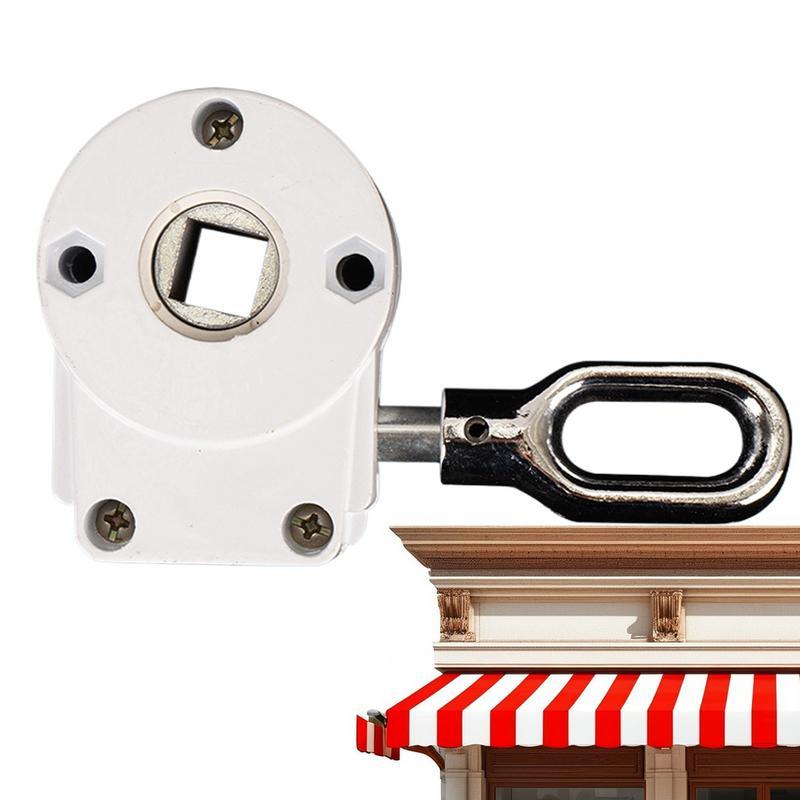 Outdoor Crank Gear Drive Awning Worm Gear Yard Lawn Balcony Patio Aluminum Alloy Awning Gearbox Canopy Accessories