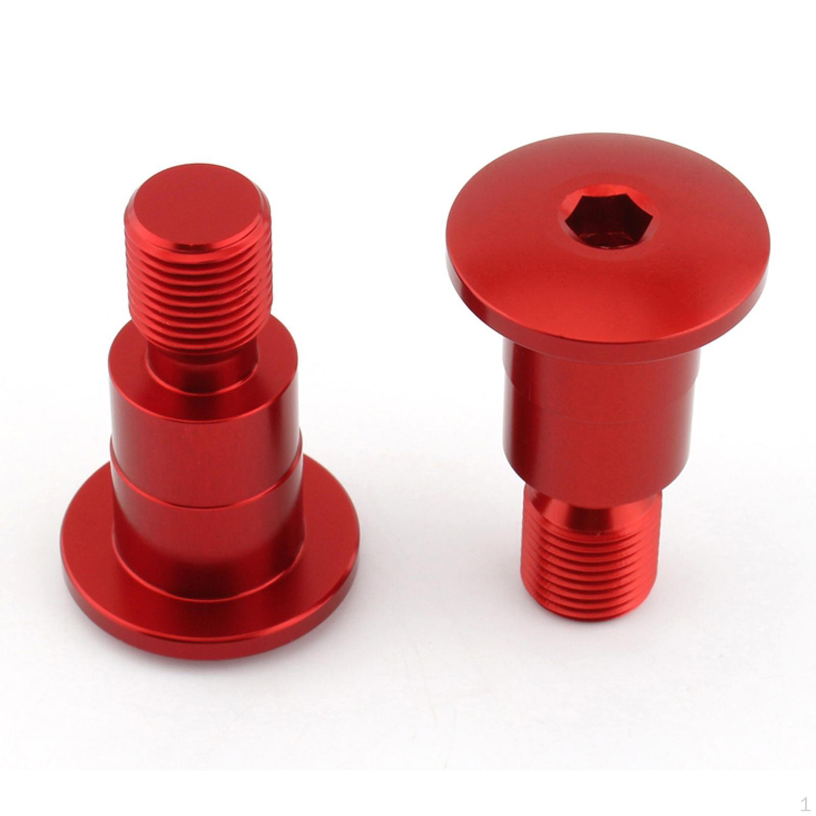 

2 Адаптера для зеркал на руль мотоцикла Резьба M16 Детали из алюминиевого сплава Процесс ЧПУ красный