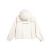 Li Ning CF Surrealism Solid Color Warm Loose Sports Jacket Women Jacket Off-White AFDU710-2