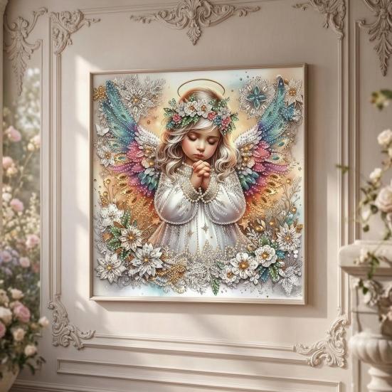 Home Wall Decoration Crafts Butterfly Faux Diamond Art Kit, Flower Peacock Hummingbird Pearl Kits for Adults 3D Sparkling Bead Painting Craft