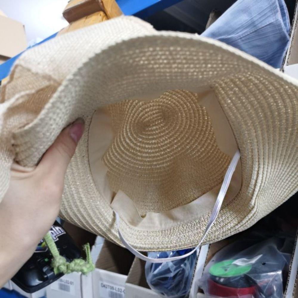 Outdoor Flat Hat British Style Handmade Sun Visor Beach Cap Weave Sun Cap Sun Hat Top Hat Straw Hat