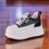 Lightweight women's summer new mesh breathable white board shoes, short Le thick sole inner height-increasing women's shoes