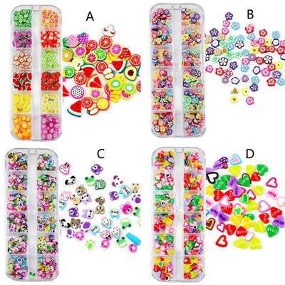 Potřeby pro Resin Art Řemesla z měkké hmoty Mini květiny Ovoce Zvířata pro výrobu přání Scrapbooking Polymerová hmota DIY šperky