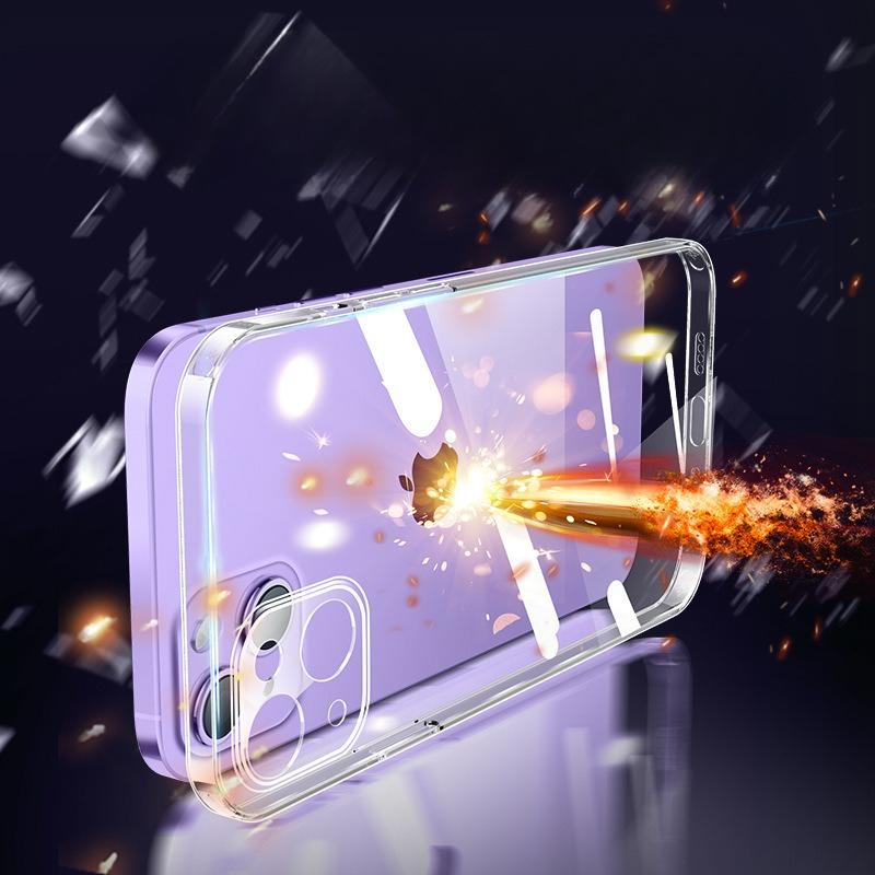 Applicable To Apple 17 ProMax Phone Case Without Yellowing IPhone 15 New Protective Case Transparent Glass 16 Hard Case