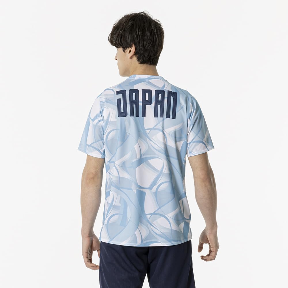 MUGEN GRAPHIC 32MABPC1 Unisex Light Blue Cheering T-Shirt with JAPAN Logo and Player Logo, Kids' Sizes Available