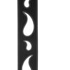 Planet Waves L25W1411 2.5-Inch Leather Guitar Strap, Paisley Window, Black with White by D'Addario