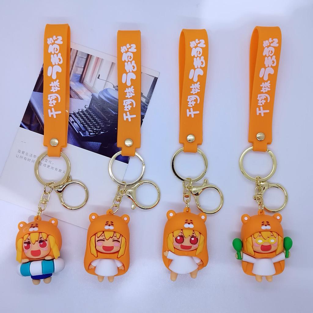 New Creative Cartoon Dried Goods Girl Small Buried Keychain Bag Car Keychain Accessories Wholesale Kawaii Cute Personalized Y2k