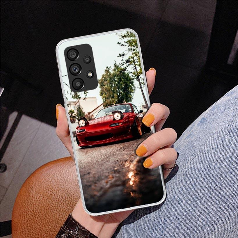 JDM Car MX5 Cute Phone Case For Samsung Galaxy A52 A32 A22 A12 A51 A31 A50S A30S A20S A10S Note 20 Ultra 10 Plus S10 A72 A71 Gal