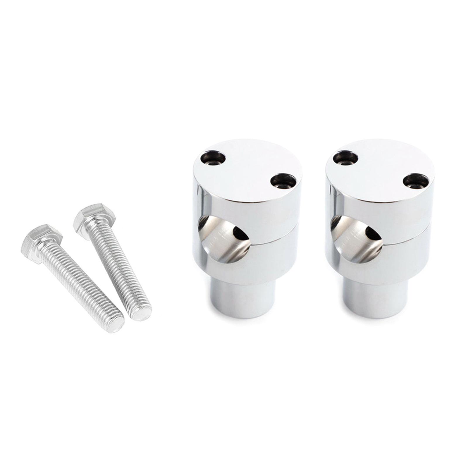 Aluminum Handlebar Risers Clamp Comfortable Ride Suitable for 22mm/25mm Handlebars Motorcycles Dirt Pit Bike Accessories 22mm серебряный