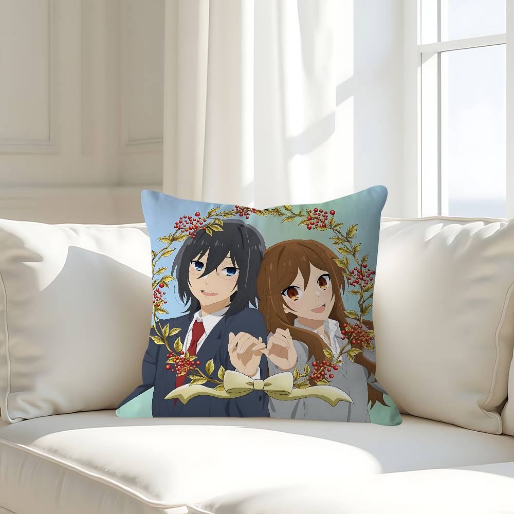 Anime H-Horimiya Pillow Case Removable Washable Cushion Cover – All-Season Soft Linen