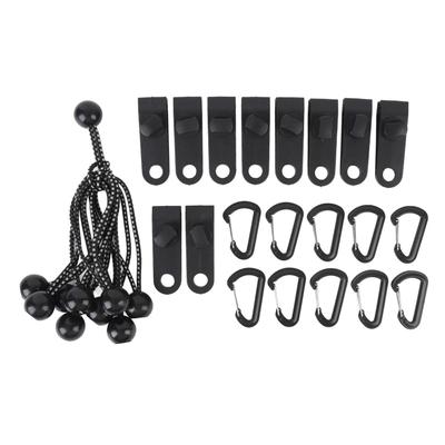 10 Set Outdoor Tent Clips Set Windproof Tent Fasteners Clips Tarp Clamps Elastic Rope Plastic