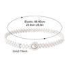 Stretch Elastic Band Pearl Waist Chain Pearl Beads Elastic Waistband Rhinestone Decor Strap  Party