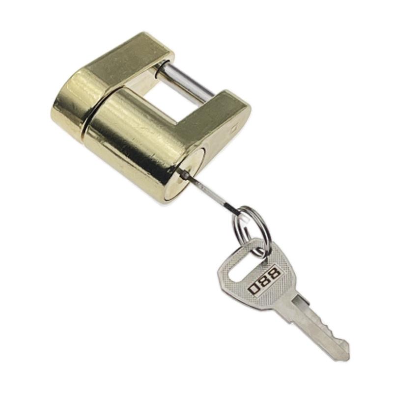 Zinc Alloy Trailer Hitch Coupler Lock With Connector Car Trailer Hitch Pin Lock Trailer Lock For Caravan And Towing Accessories золотой