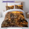 African Animals Pattern Bedding Set Quilt Cover Pillowcase Home Decor Gift (1 * Duvet Cover + 2 * Pillowcase, Without Core)