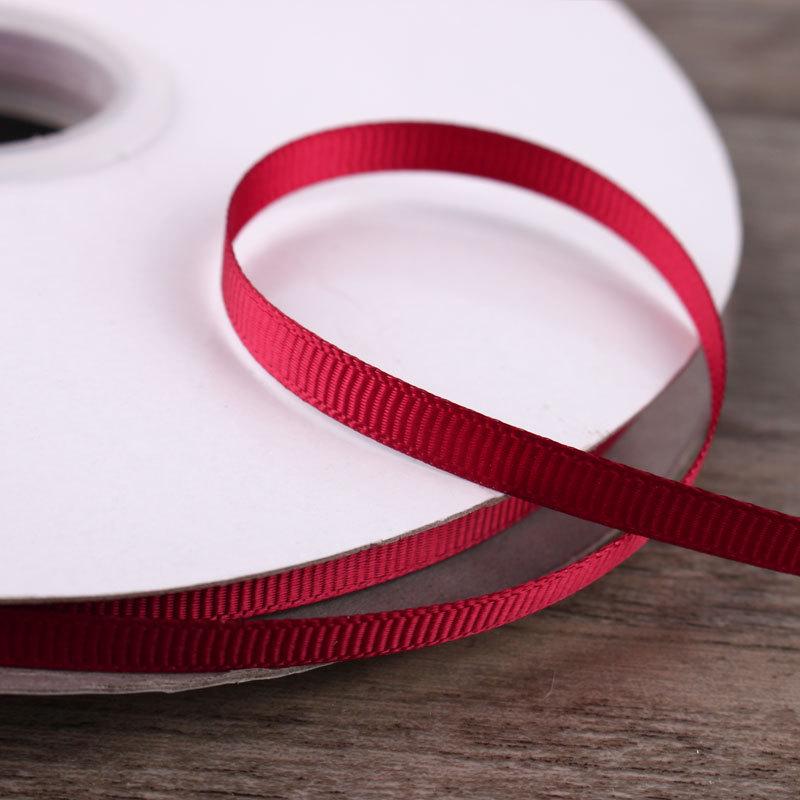 6mm Double-Sided Ribbed Satin Ribbon for DIY Bows, Hair Accessories, Packaging, and Weaving Decorations
