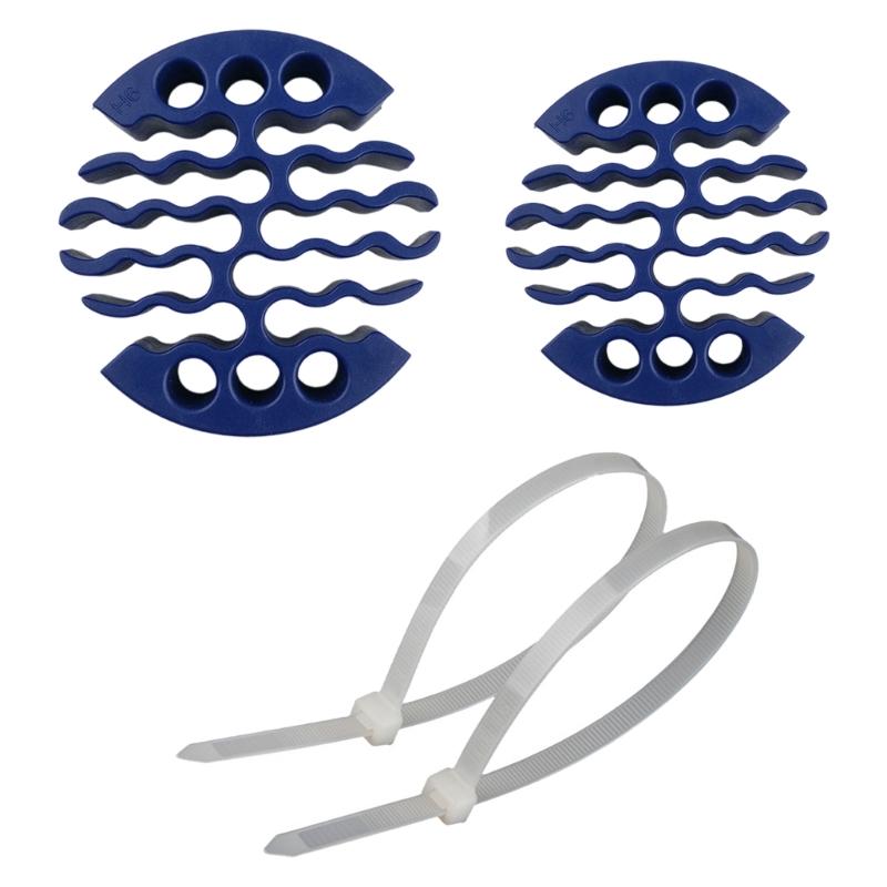 

2Pcs Cable Organizers Tool 30 Holes Networks Cable combs Networks Room Cables management Tool Cord Holder Enduring синий