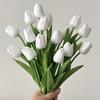 Artificial Tulip Realistic Fake Flower Branch Home Office Wedding Party Table Centerpiece Indoor Outdoor Faux Bloom Decoration
