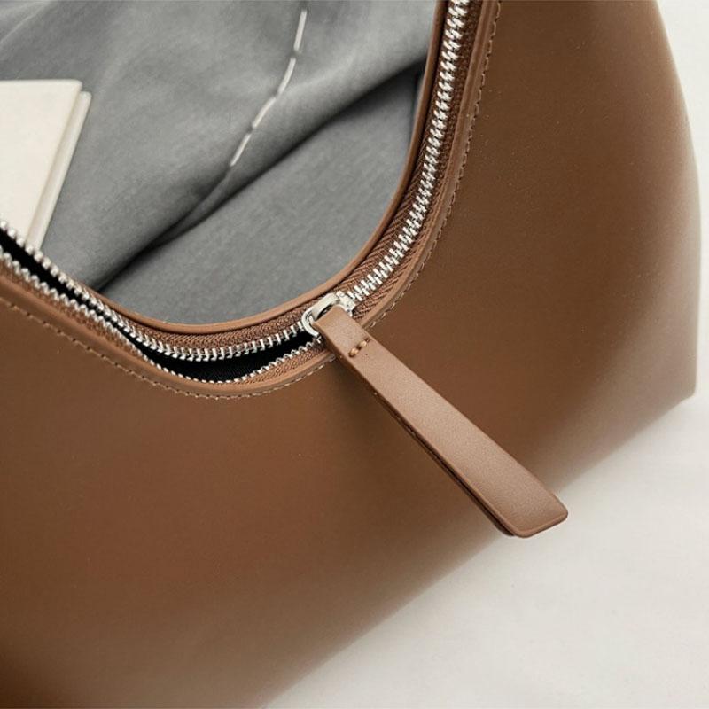 Fashion Underarm Shoulder Bags For Women PU Leather Pure Color Armpit Hobo Bag   Luxury Designer Purses And Handbag