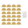 24pcs Wooden Table Number Stands Gold Semicircular Place Card Holders for Office Label Photo Menu Clip Party Wedding Restaurant