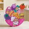 Kids Wooden Toy 3D Stacking Cute Food Balance Building Blocks Game Children'S Educational Toys Animal Tree Tumble Jumble