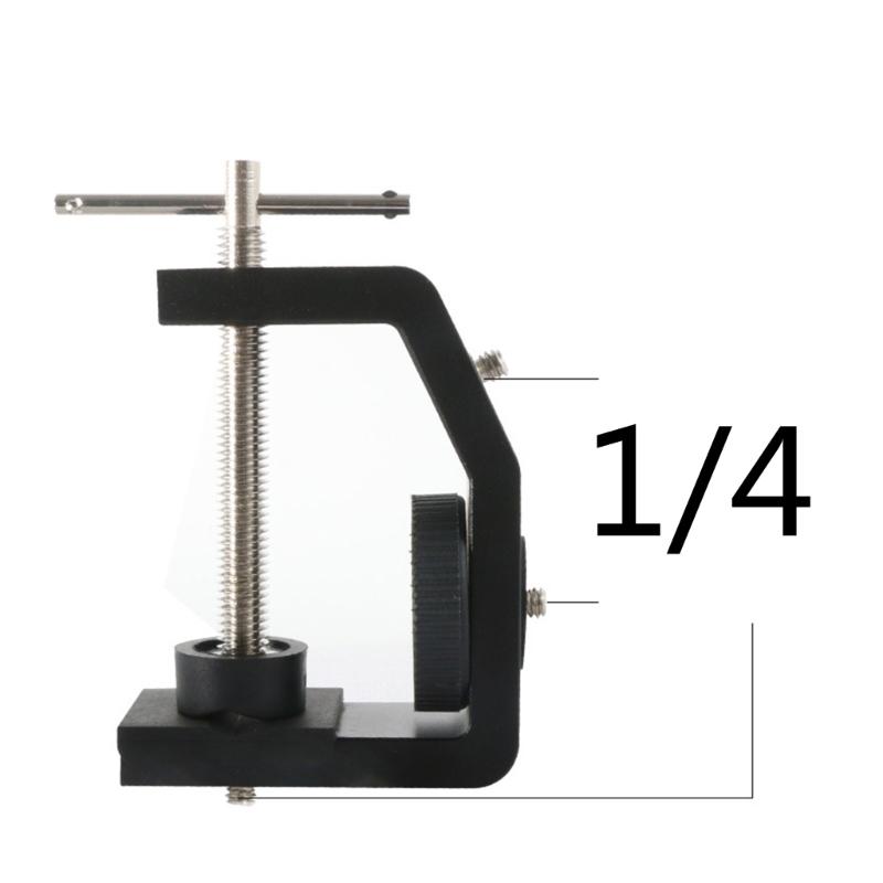 Aluminum Desktop Clamp C Clamp for Camera Tripod Head with 1/4Inch Connection Adapter Desk Mount Clamp