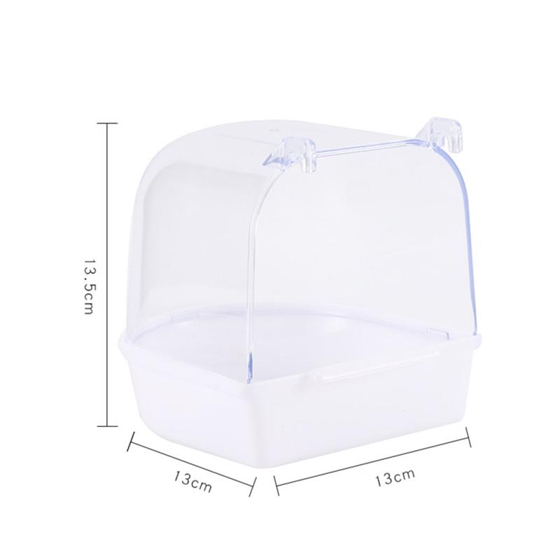 Removable Bath Box Bathing Basin Bird Cage Accessories Supplies For Small Birds Parrots