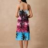 Women's Spaghetti Strap Backless Bow Loose Casual Beach Holiday Dress Sundress