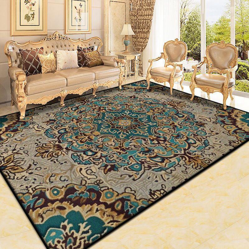 Tappeto Persiano per Soggiorno Decorazione Retrò Grande Area Tappeti Antiscivolo Lusso Divano Casa Facile da Pulire Camera da Letto Salotto Tappetino da Pavimento Boho