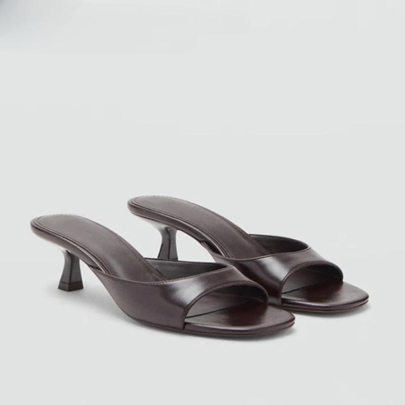 2026 Sommer Quadrat Offene Zehenpartie Damen Hausschuhe Schlicht zum Hineinschlüpfen Dicke Sohle Kleiderschuhe Outdoor Tägliche Abnutzung Pantoletten Schuhe