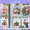 Cling Christmas Static Sticker Snowman Christmas Tree Decor Set Display Festive