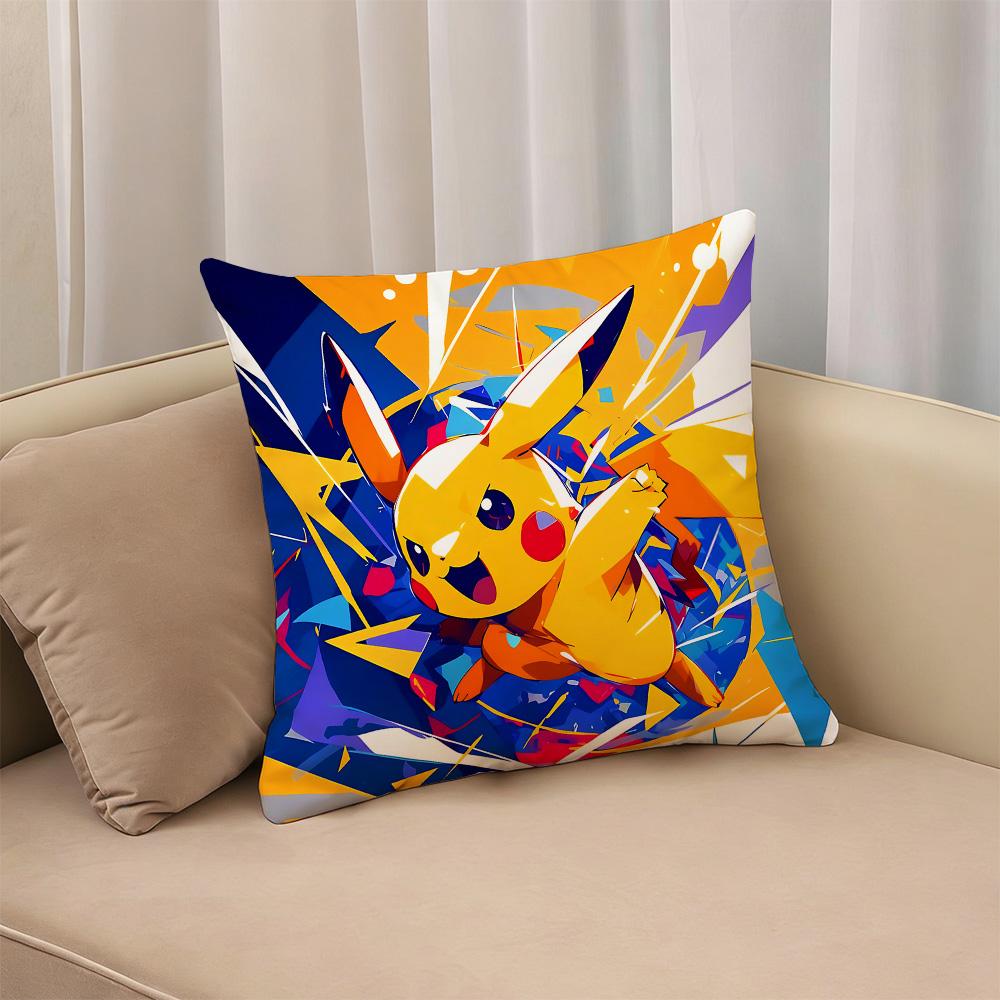 P-Pika Q-Chu Pillow Covers Decorative Sofa Cushions Covers Home Decorations Interior Decoration Room Decorating Items Cushion