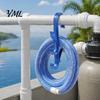 Durable Plastic Pool Accessory Manager Poolside Pole Hanger, with 3 Hook Configuration, Weather Resistant Swimming Tool Organizer Organizer,