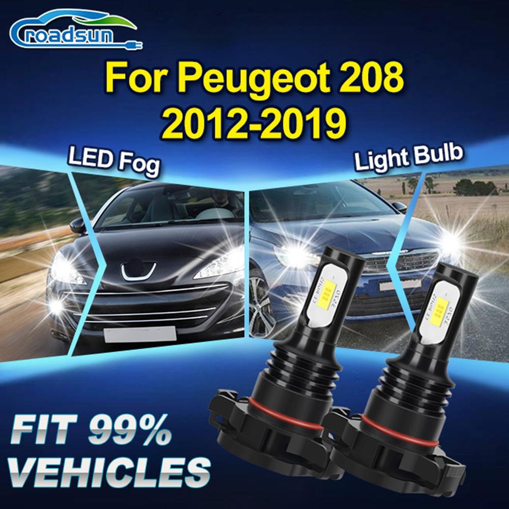 2PCS 20000LM LED Fog Lamps 6000K Super Bright 150W LED Fog Lights Plug And Play For Peugeot 208 2012 2013 2014 2015 2016-2019
