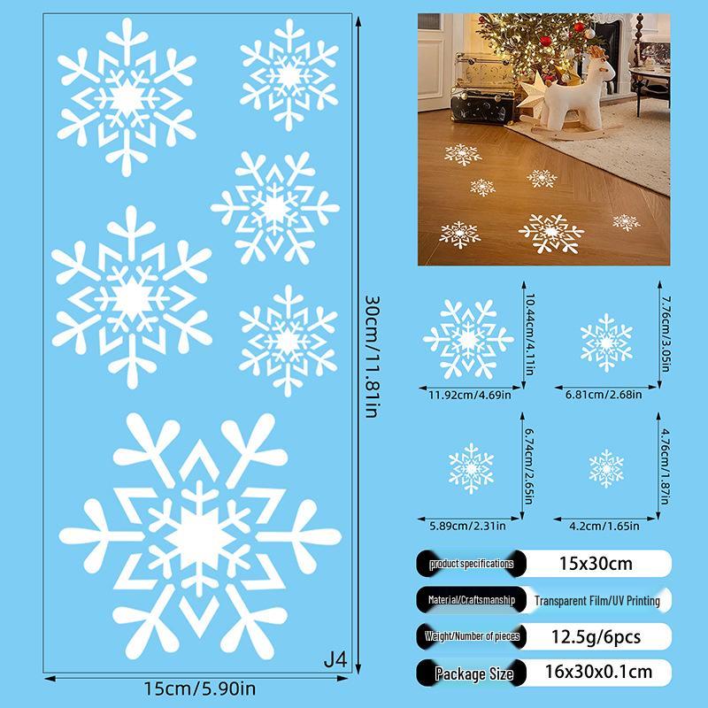

Self-Adhesive Snowflake Wall & Floor Stickers for Christmas Decor 15*30cm * 1 sheet