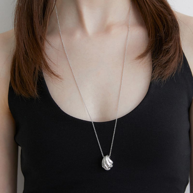 by hyeres Echo shell chain necklace (Silver) BH7N59773WB700
