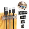 Silicone USB Cable Organizer Clips In Car Home Office Desktop Tidy Management Wire Cord Holder Cable Winder For Mouse Keyboard