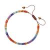 Inspirational Natural Crystal Bracelet with Colorful Beads and Elastic Woven Band Comfortable Inspirational Gift