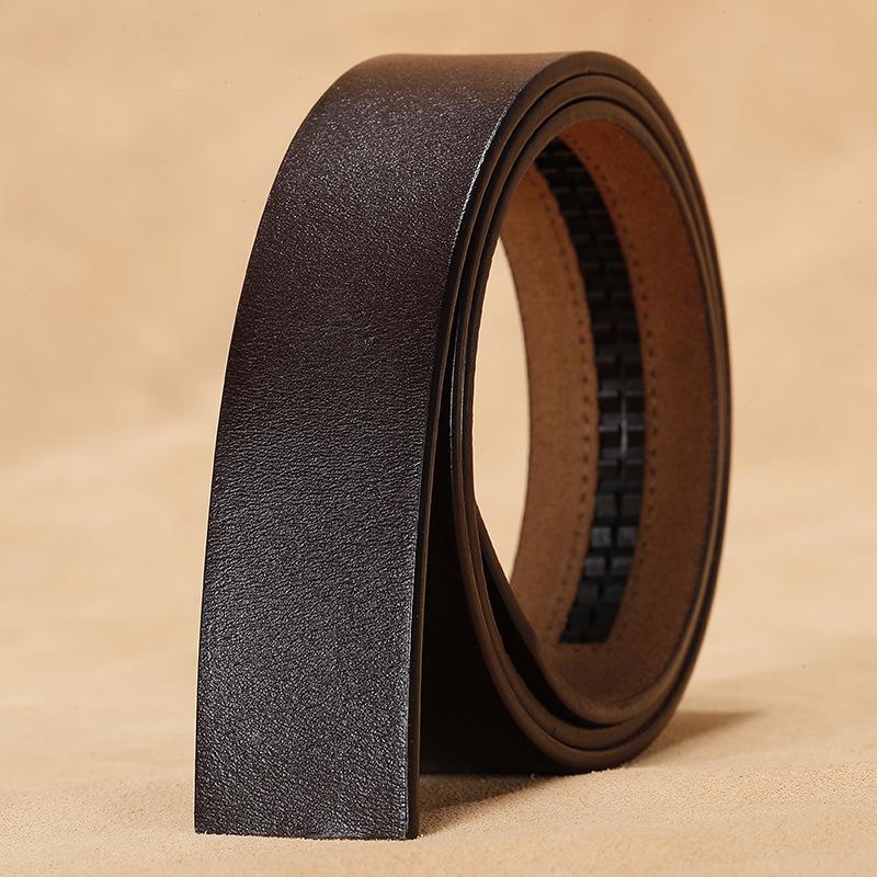 Men's Genuine Leather Automatic Buckle Cowhide Belt Strap, Extra Long, Retro Design