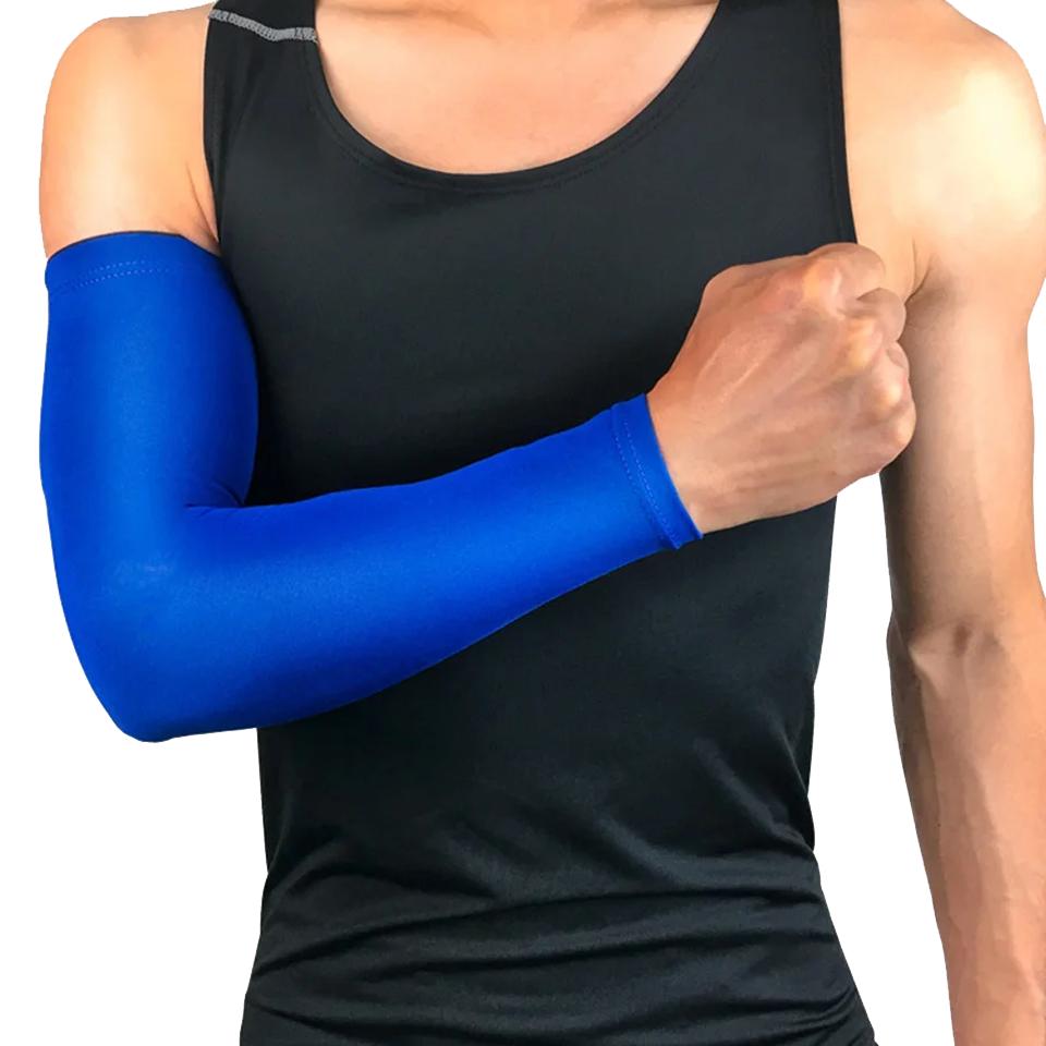 Loogdeel Basketball Arm Sleeve 1Pcs Quick Dry UV Protection Running Support Arm Warmers Fitness Elbow Pad
